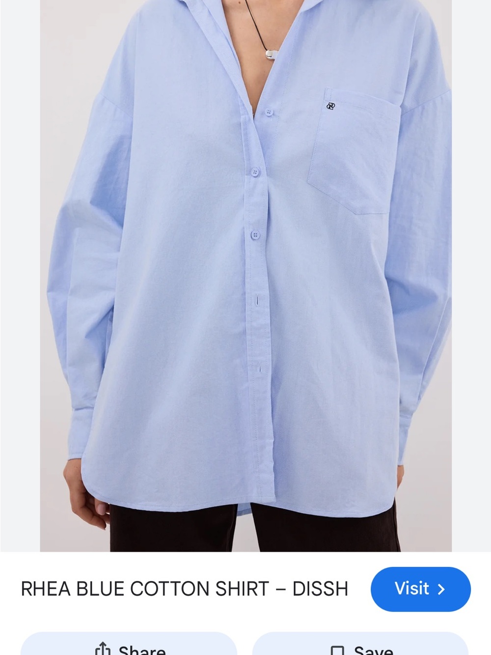 DISSH Light Blue Relaxed Button-Up Shirt - Picture 2 of 9